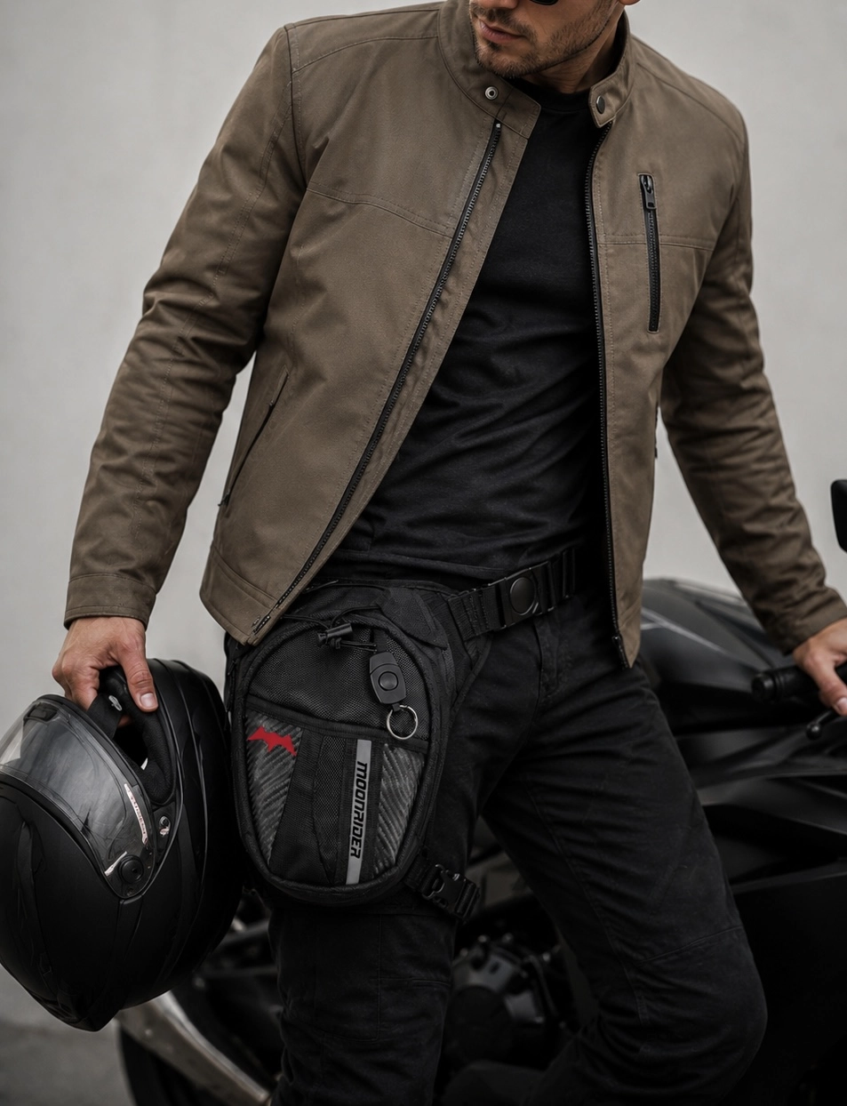 Motosiklet Bacak&bel Çantası Premium Suya Dayanıklı Unisex Geniş Ayarlanabilir Kemerli Motorcu Çanta