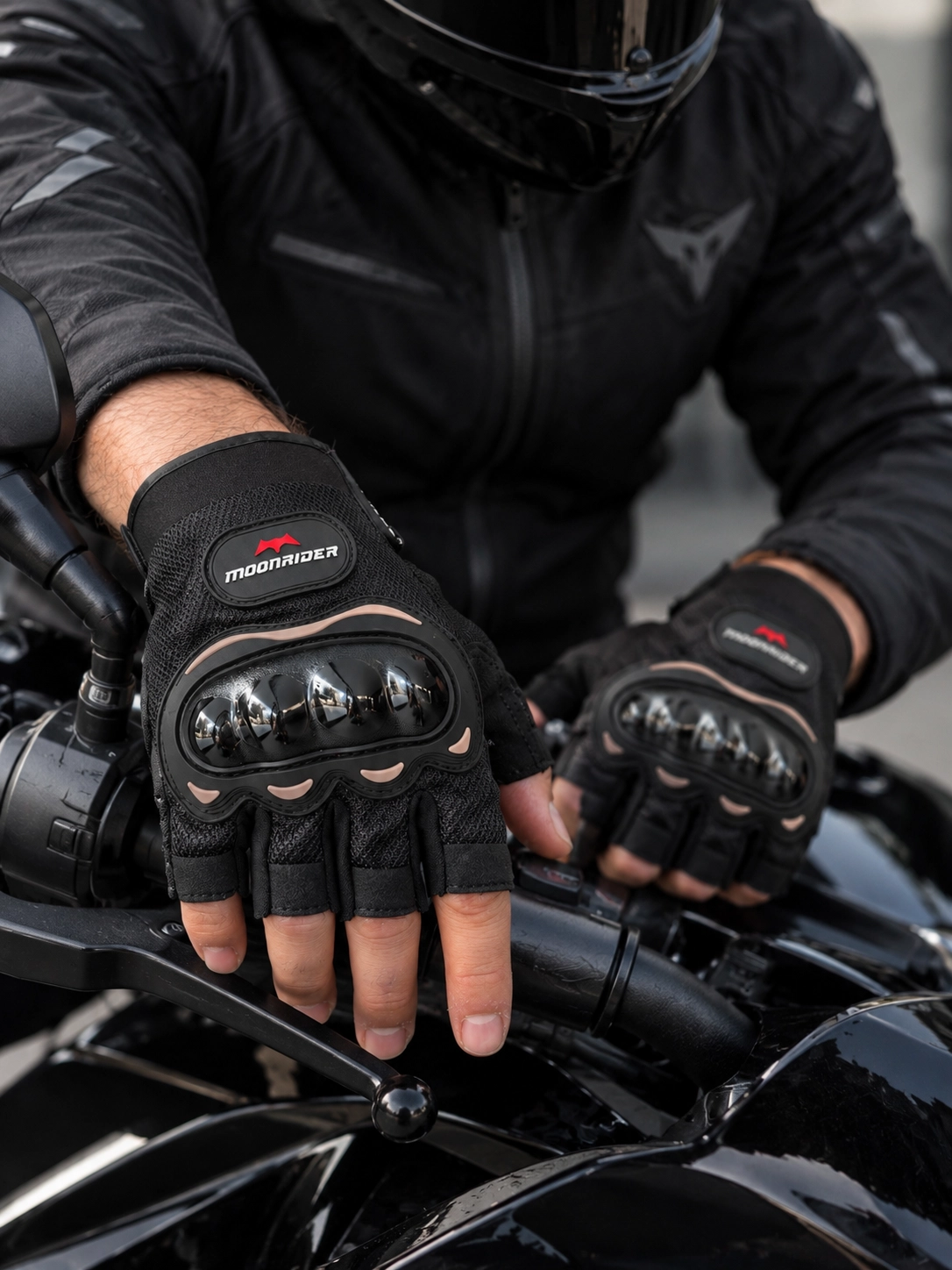Motosiklet Eldiveni Korumalı Yarım Kesik Eldiven Motor Eldiveni K-pro