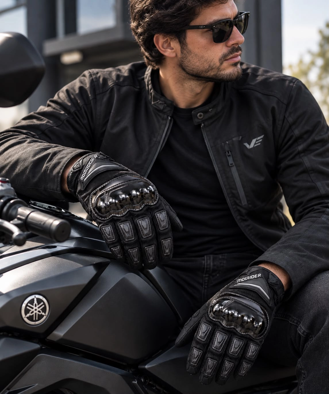 Motosiklet Eldiveni Tam Korumalı Dokunmatik 4 Mevsim Unisex En-13594 sertifikalı Premium Motorcu Eldiveni MR-G11
