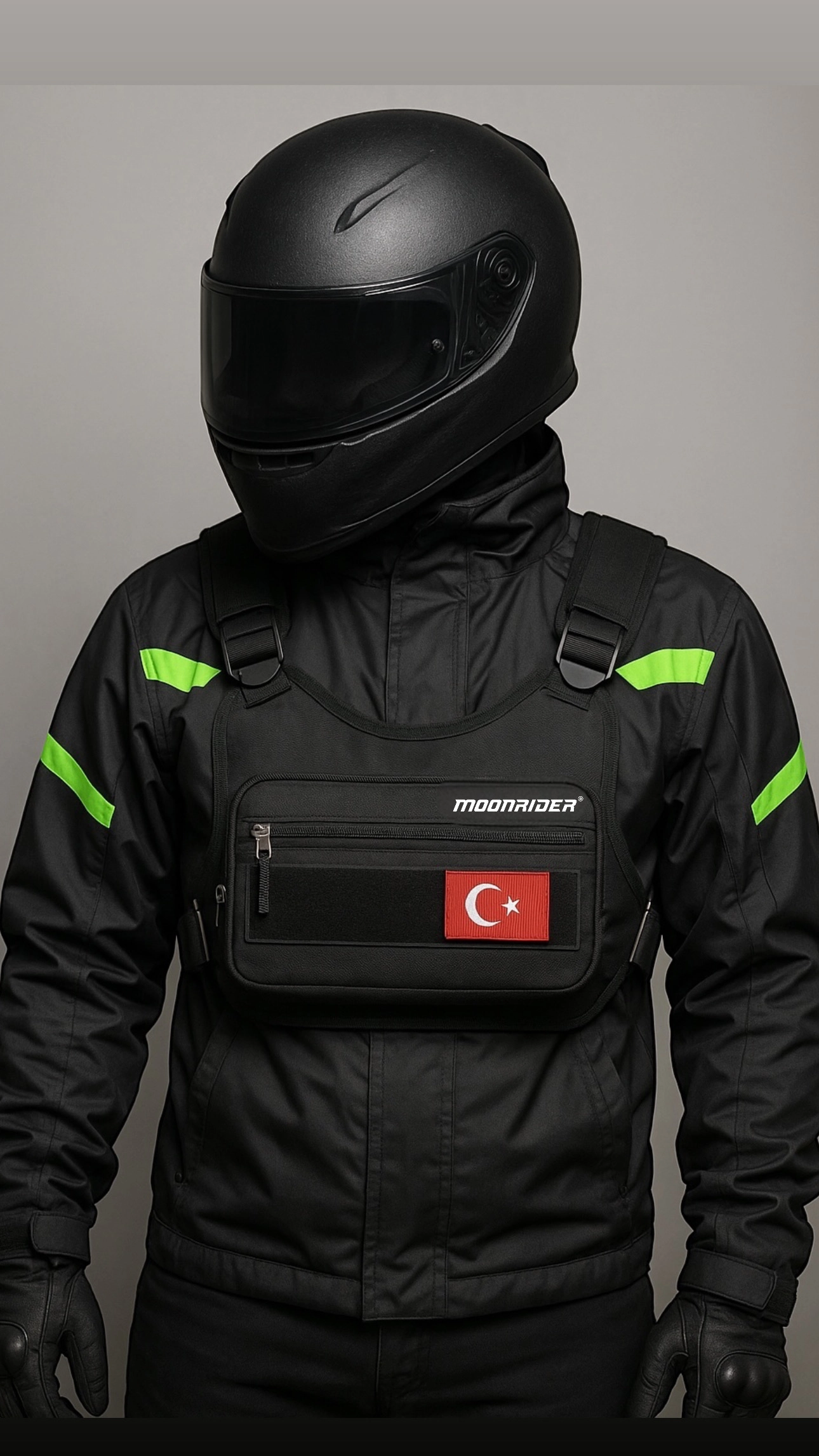 Motosiklet Göğüs Çantası Yelek Tipi Geniş Hacimli unisex ithal motorcu çantası günlük koşu çantası