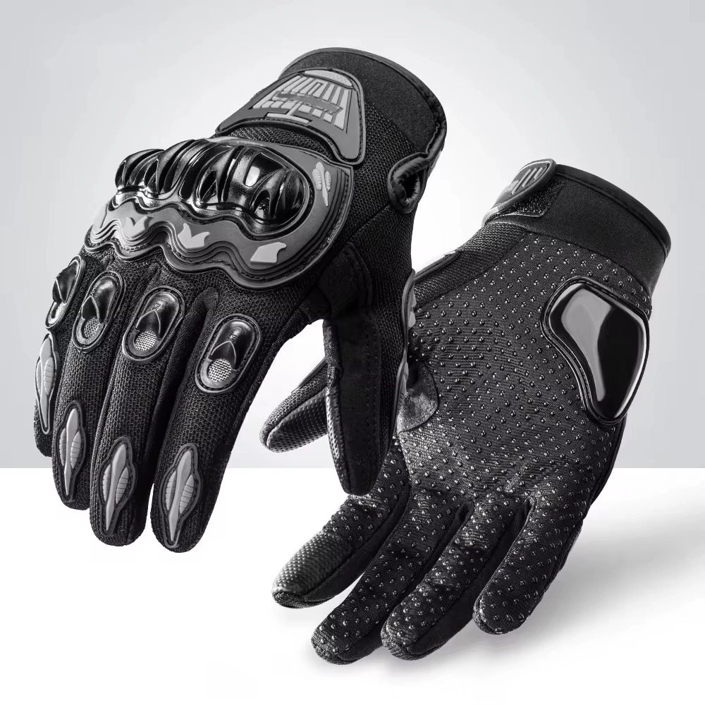 Motor eldiveni Kemik Korumalı Siyah Dokunmatik Unisex Motosiklet Eldiveni MR-G1