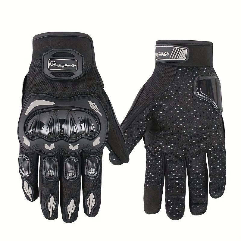 Motor eldiveni Kemik Korumalı Siyah Dokunmatik Unisex Motosiklet Eldiveni MR-G1