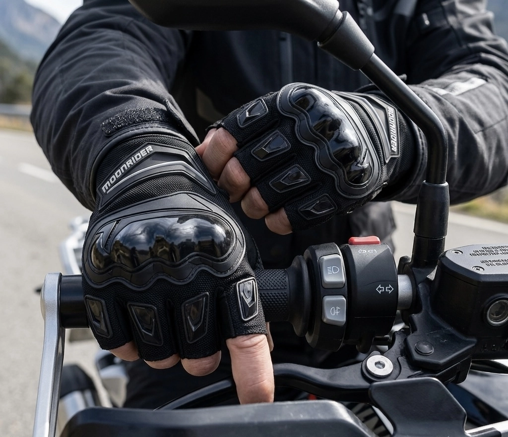 Motosiklet eldiveni korumalı sertifikalı unisex motorcu eldiveni CE-en13594