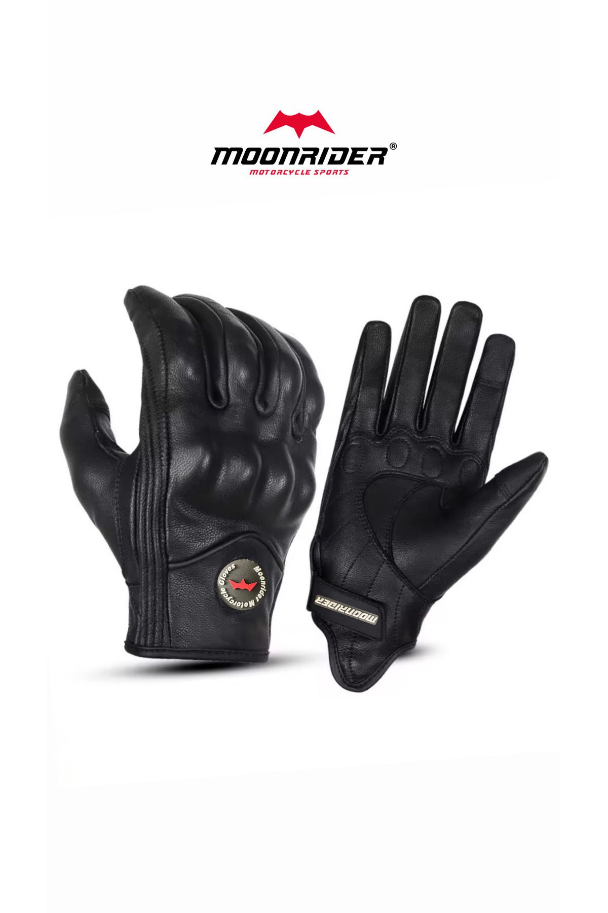 Motosiklet eldiveni %100 gerçek deri siyah touch özellik unisex korumalı motor eldiveni NX-7