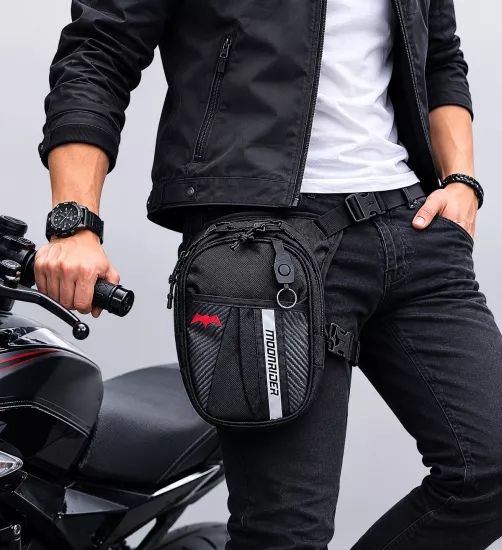 Motosiklet Bacak&bel Çantası Premium Suya Dayanıklı Unisex Geniş Ayarlanabilir Kemerli Motorcu Çanta