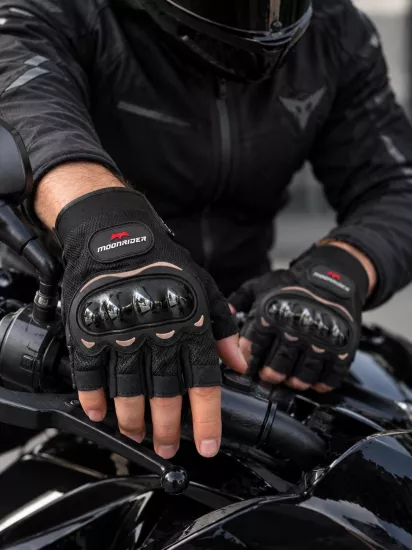 Motosiklet Eldiveni Korumalı Yarım Kesik Eldiven Motor Eldiveni K-pro