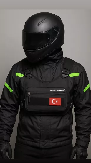 Motosiklet Göğüs Çantası Yelek Tipi Geniş Hacimli unisex ithal motorcu çantası günlük koşu çantası