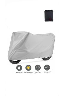 Gri Motorsiklet Çadırı Motor Brandası Su Geçirmez Topcase Uyumlu Taşıma Çantalı 250cm-150cm