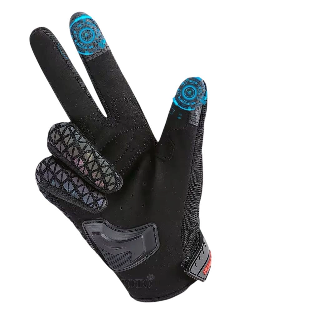 Motosiklet eldiveni tam korumalı Reflektörlü Dokunmatik Uyumlu Unisex premium Motor Eldiveni MR-G4