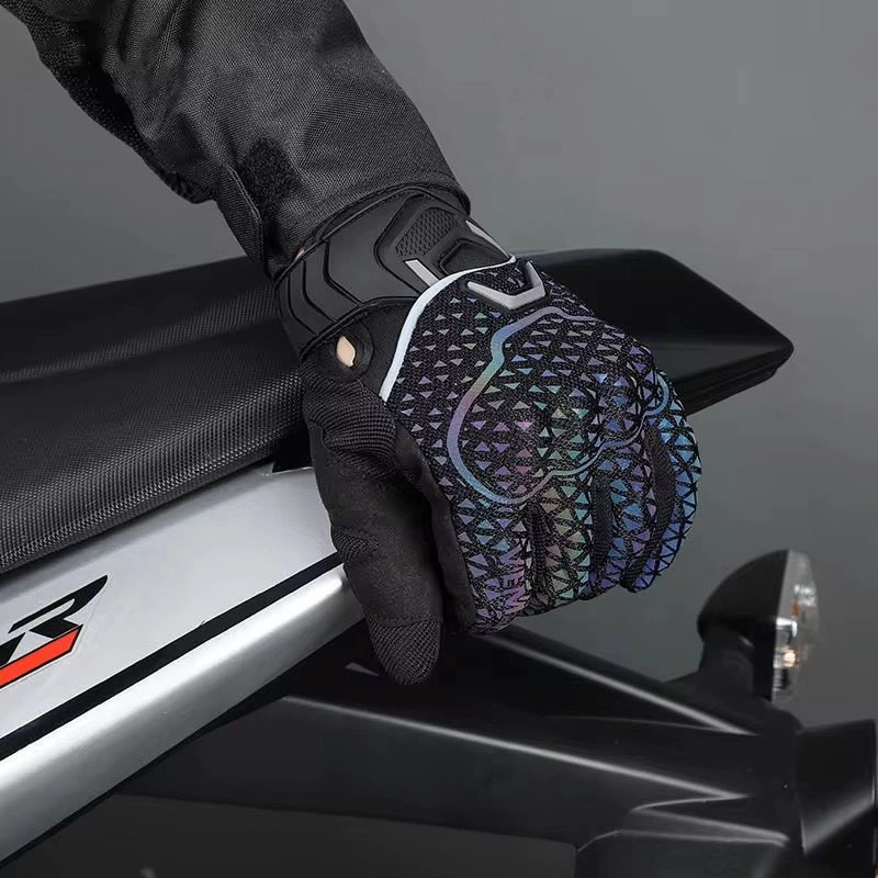 Motosiklet eldiveni tam korumalı Reflektörlü Dokunmatik Uyumlu Unisex premium Motor Eldiveni MR-G4