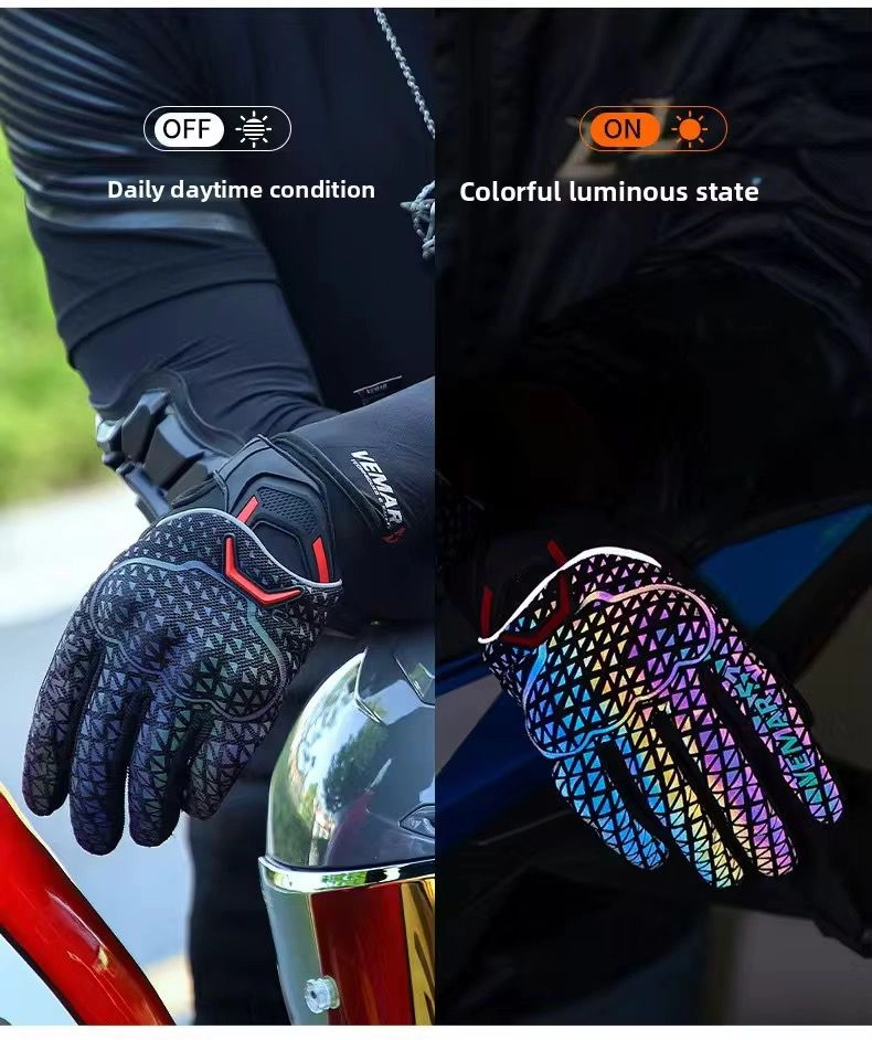 Motosiklet eldiveni tam korumalı Reflektörlü Dokunmatik Uyumlu Unisex premium Motor Eldiveni MR-G4