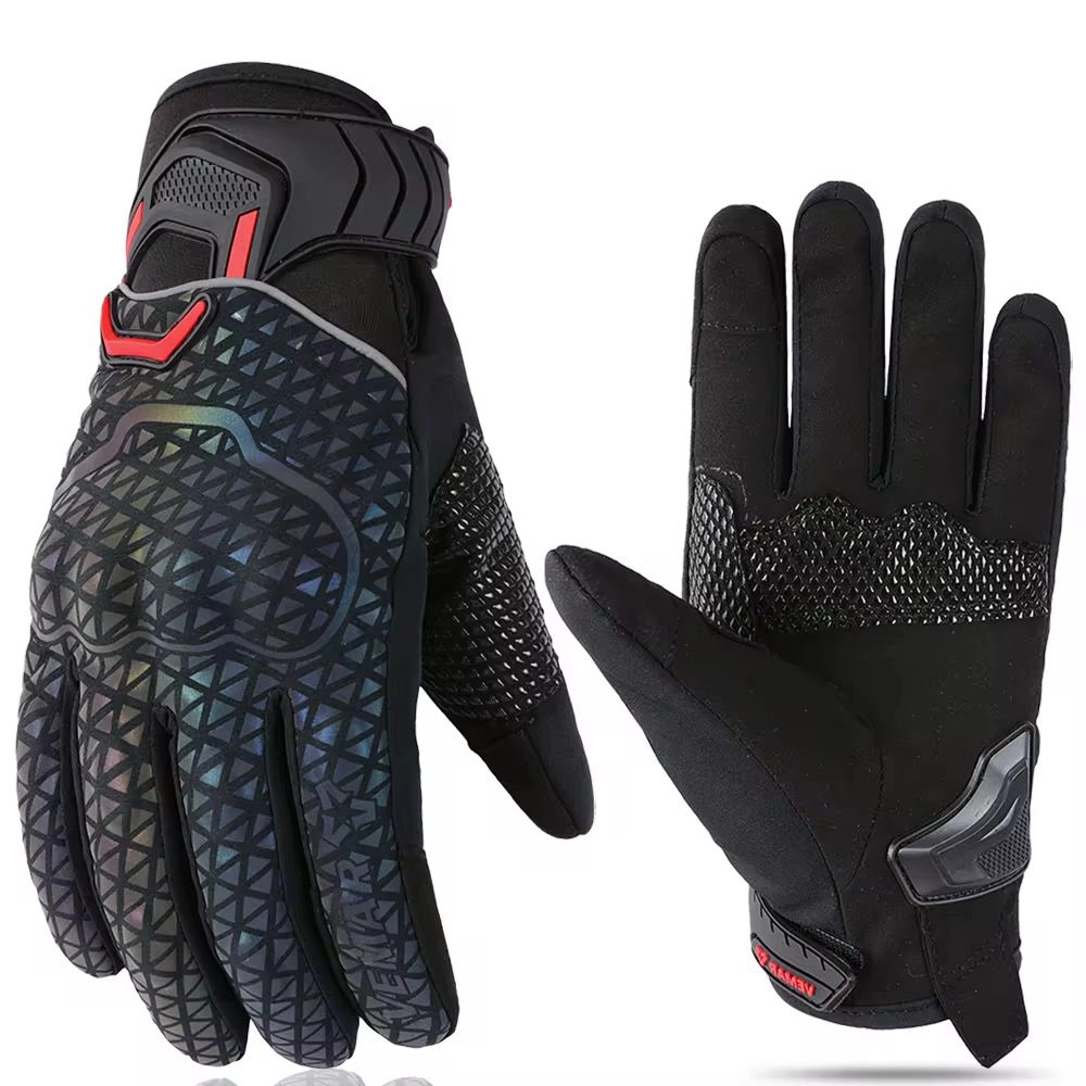 Motosiklet eldiveni tam korumalı Reflektörlü Dokunmatik Uyumlu Unisex premium Motor Eldiveni MR-G4